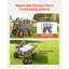 Garden Dump Cart, 1500lbs Poly Dump Cart, 15 Cu. Ft. Garden Carts Dumps Wagon with 2-in-1 Convertible Handle, 90° Quick-Dumps Mechanism, Adjustable Handle, Yard Wagon for Plants, Soil, Crops
