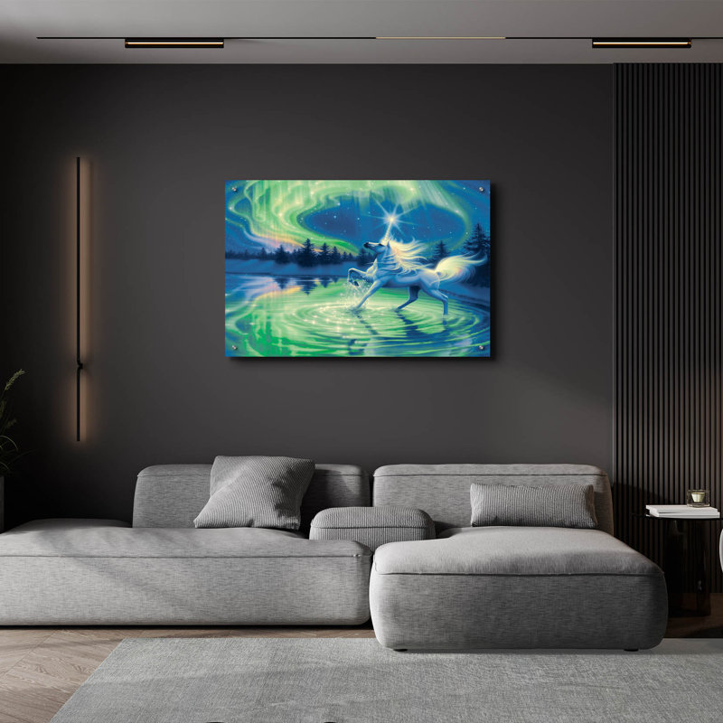 «Majestic Night» par Kirk Reinert, art mural en verre acrylique, H 24 po x l 36 po x P 0,2 po