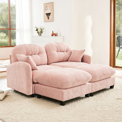 Rose modulaire avec chenille de haute qualité, conception et installation facile pour la chambre à coucher, coussins décoratifs en nuage, éponge de résilience, agencement flexible pour différents espaces de vie