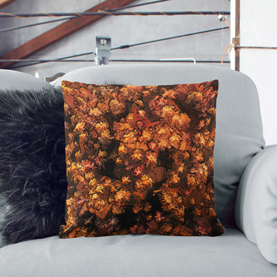 Autumn Forest In Bloom In Abstract Square Throw Cushion