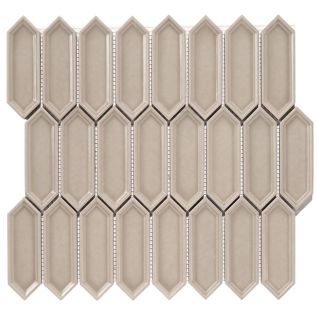 1.2" x 4.2" Porcelain Mosaic Wall & Floor Tile Parvatile (38178) 