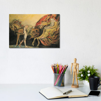 God Judging Adam, C by William Blake - Wrapped Canvas Print