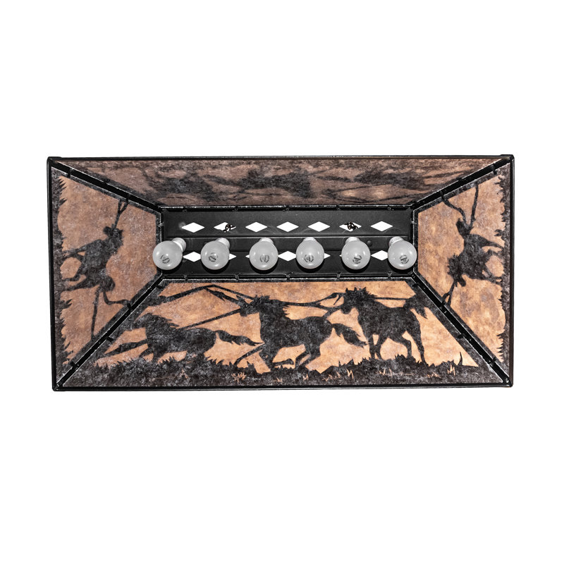 Rustic Lodge 6 - Light Pendant, Black