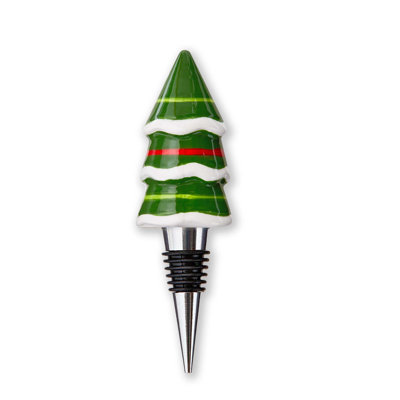 Cheerful Tree Bottle Stopper Multicolored Ceramic Everyday