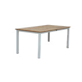 SoHo Rectangle Teak Aluminum Outdoor Dining Table
