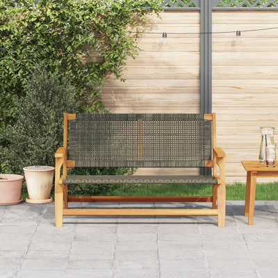 Garden Bench 48x30x29 in Solid Wood Acacia by Dovecove