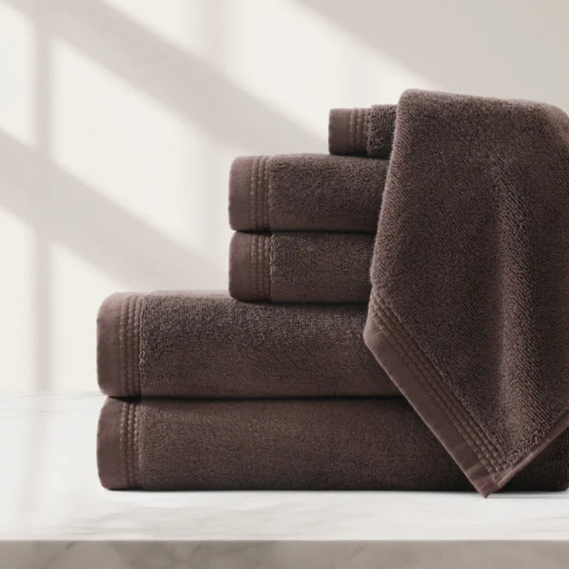 Egyptian Cotton Soft Border Towel Set, Earth