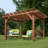 Ensemble de pergola d'extérieur en bois de cèdre 12 pi x 10 pi avec toit en treillis et PowerPort Backyard Discovery Beaumont