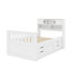 Lit plateforme simple avec bibliothèques et tablettes de rangement-283122614