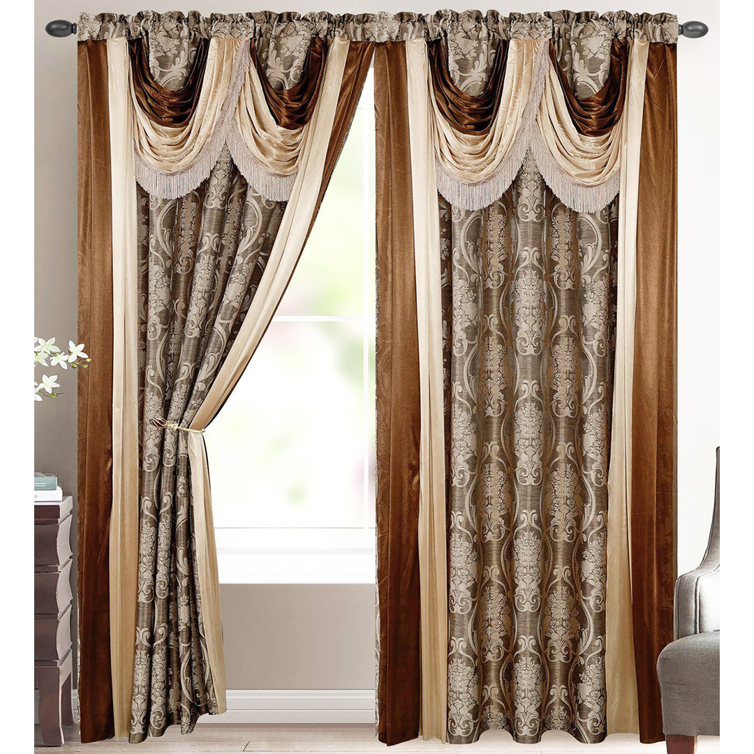 Polyester Room Darkening Single Curtain Panel Single Panel Venice Collections Curtain