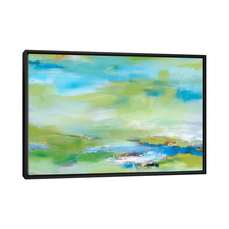 " Grace Period " by Janet Bothne, 18" H x 26" W x 1.5" D, Black Framed Canvas, No Mat