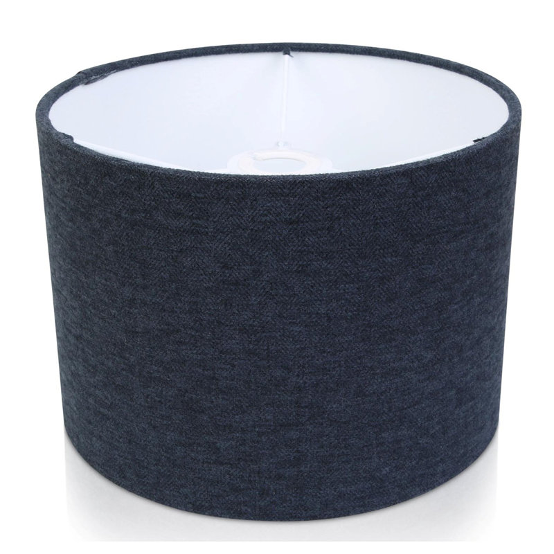 Radovanova 25cm H Cotton Drum Lamp Shade ( Screw On ), Black