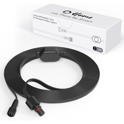 Lumary 12Ft Extension Cords for Permanent Outdoor Lights 3 Only, White
IP68 Waterproof Male-Female Connector, Easy to Install