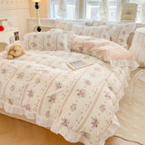 Microfiber Floral Print Comforter Set