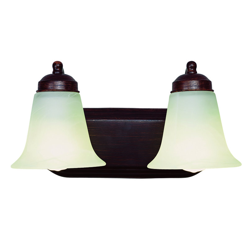 Bunn 2 - Light Dimmable Vanity Light, Rubbed Oil Bronze
