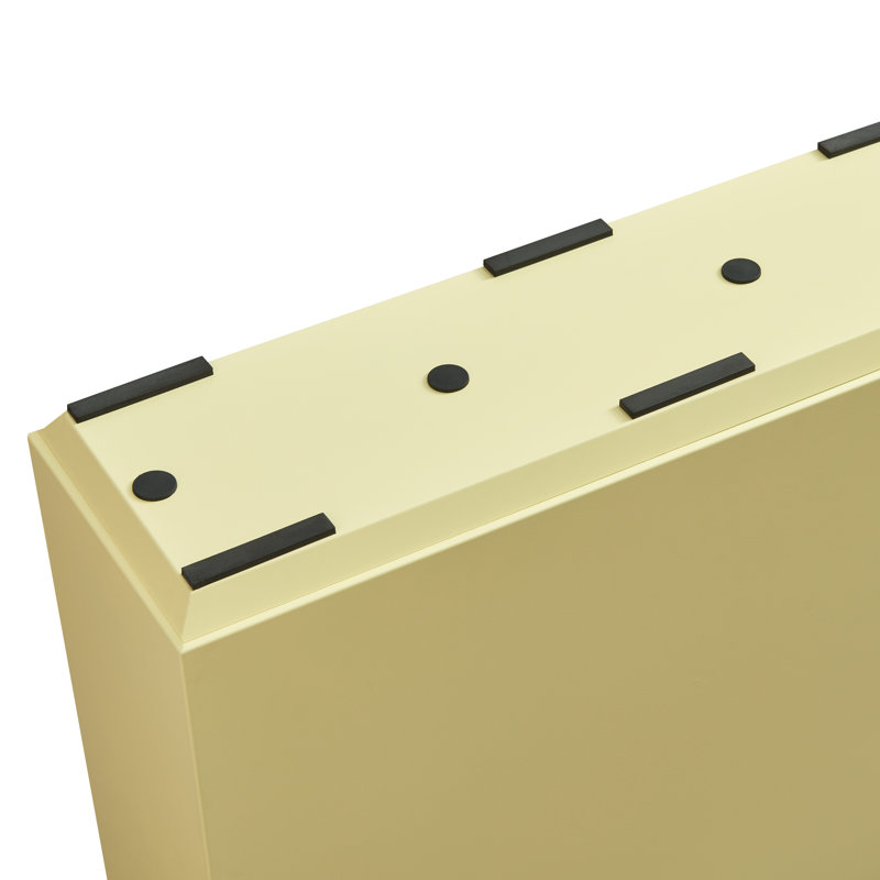 Metal Planter Box Black, Bright Yellow, 24.02" H x 30" W x 9.84" D