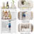 Bathroom Storage Cabinet, 3-Tier Small White Floor Cabinet Freestanding Organizer With Door For Living Room Hallway Small Space