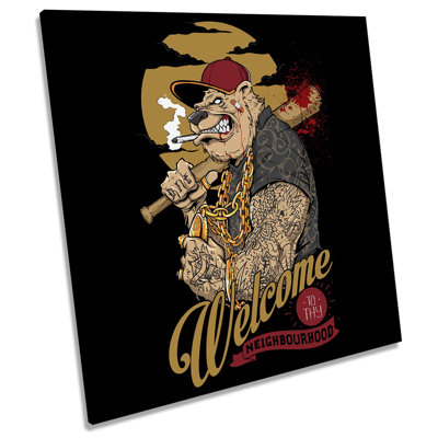 X9203 Welcome To The Neighbourhood - Wrapped Canvas Painting