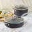 BergHOFF Essentials Nonstick Hard Anodized 11" Deep Skillet 4.3qt. With Glass Lid, Black