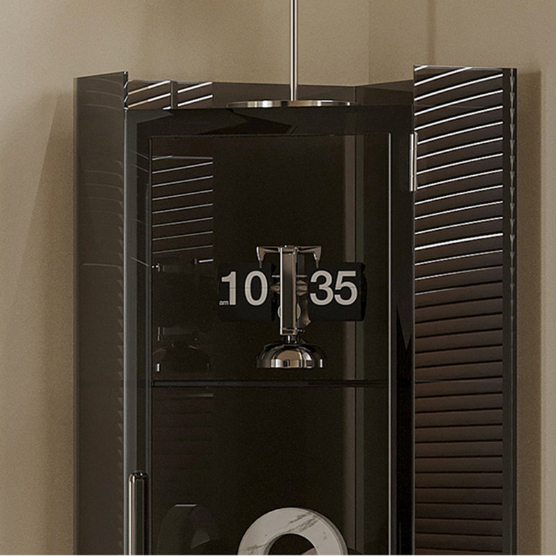 Armoire d'angle en acrylique, Noir