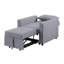 Fauteuil convertible en lin gris clair 33,25 po Zaira