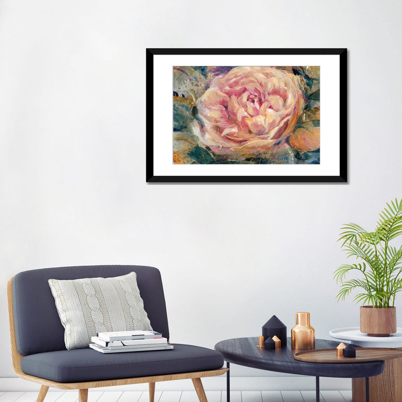«Floral in Bloom IV» par Timothy O Toole, reproduction d'art sur toile tendue sur châssis, H 16 po x l 24 po x P 1 po, Blanc