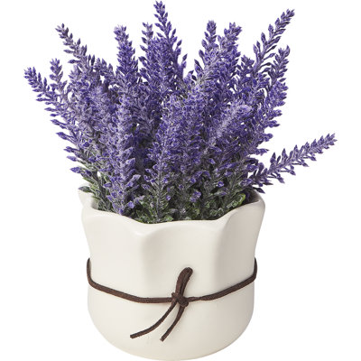 Silk Lavender Arrangement in Pot