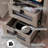 Rimmer 18"W Farmhouse 2-Drawer Wood End Table, Small Side Table With Charging Station-2072846007