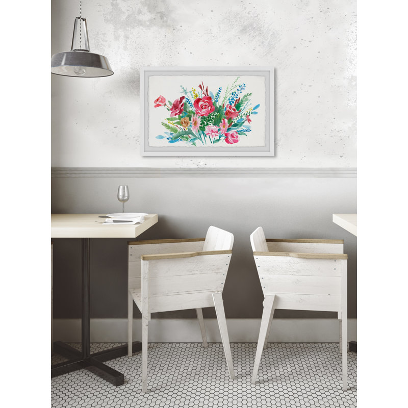 «Festive Flowers», reproduction encadrée, H 16 po x l 24 po x P 1,5 po