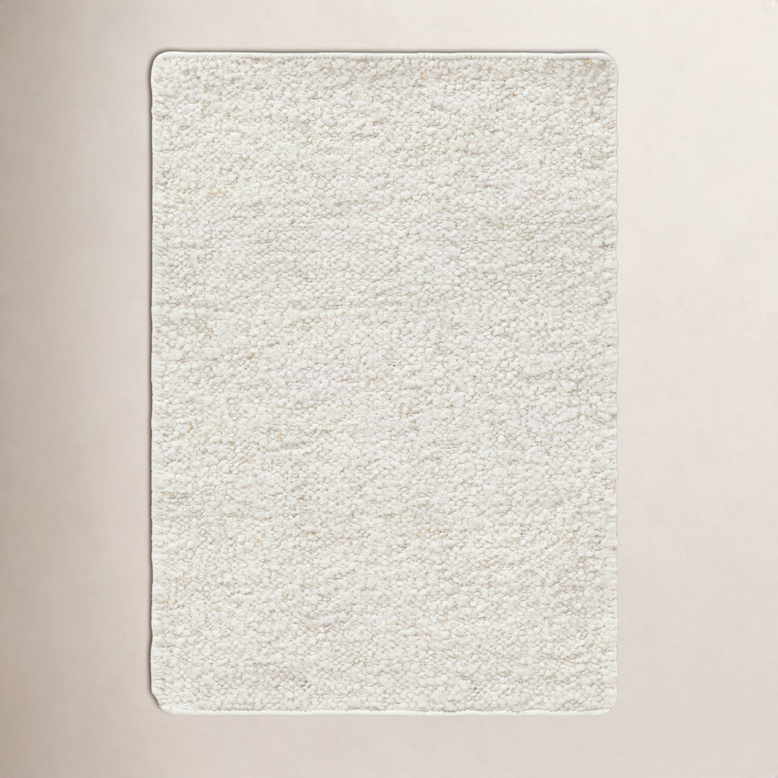 Flatweave Wool Rug, Ivory, Rectangle 2' x 3'