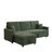 83" Convertible Sectional Sleeper Sofa with Pull Out Couch Bed,  4-in-1 Corduroy Cloud Couch with Storage Chaise and USB Charging, Green-1147092577