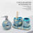 Glass bathroom accessory set