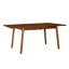 Table de salle à manger à rallonge en acacia 70 po / 86 po Peko, brun