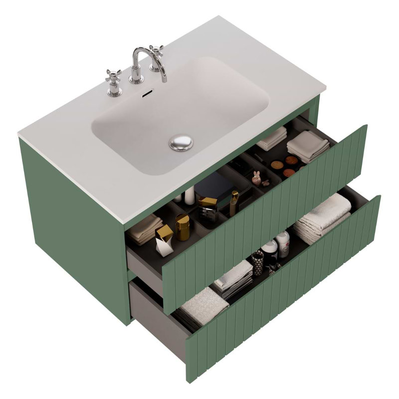 Prima Single Vanity, Forest Green, 36"