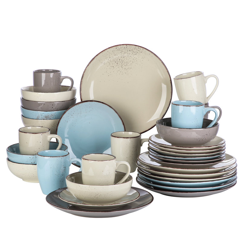 Navia 32 Piece Dinnerware Set - Service for 8, Nature