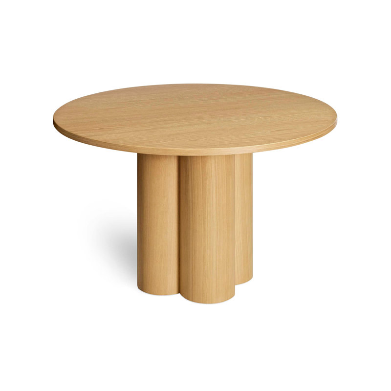 4 Quarter Round Solid Wood Dining Table, 48" W x 48" L, White Oak
