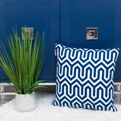 100% Cotton Geometric Zippered Pillow