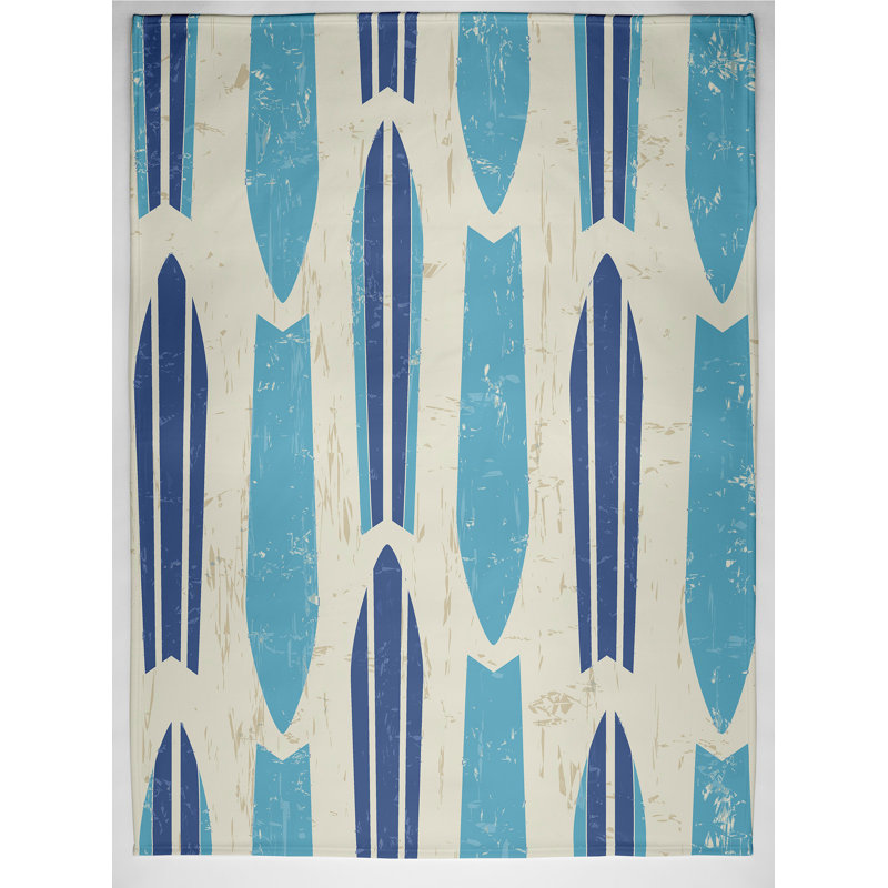 Jeté Surf, Sand, & Sea, L 50 po x l 60 po x P 0,5 po, Turquoise