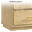 Commode double moderne à 6 tiroirs avec texture en faux bois et poignées dorées-1115107753-1115107754