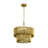 Dimmable 4-Light 2-Tier Drum Pendant Light