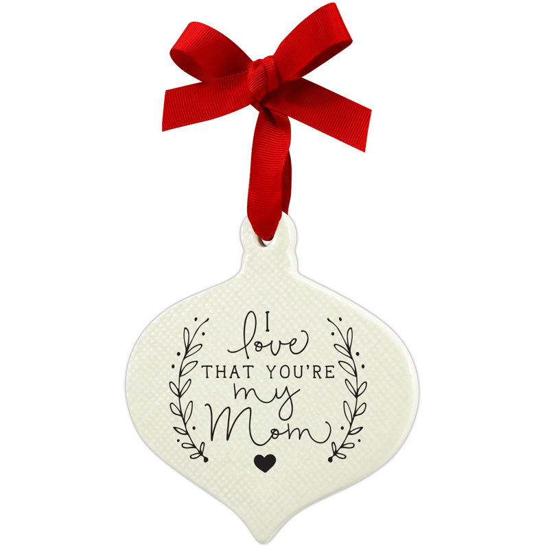 Ornement en forme de ruban Doodle Mom
