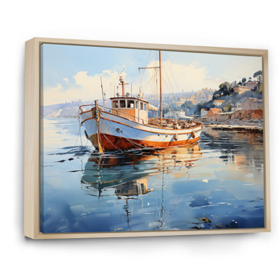 Port Wharfside Reflections An I sur impression sur toile