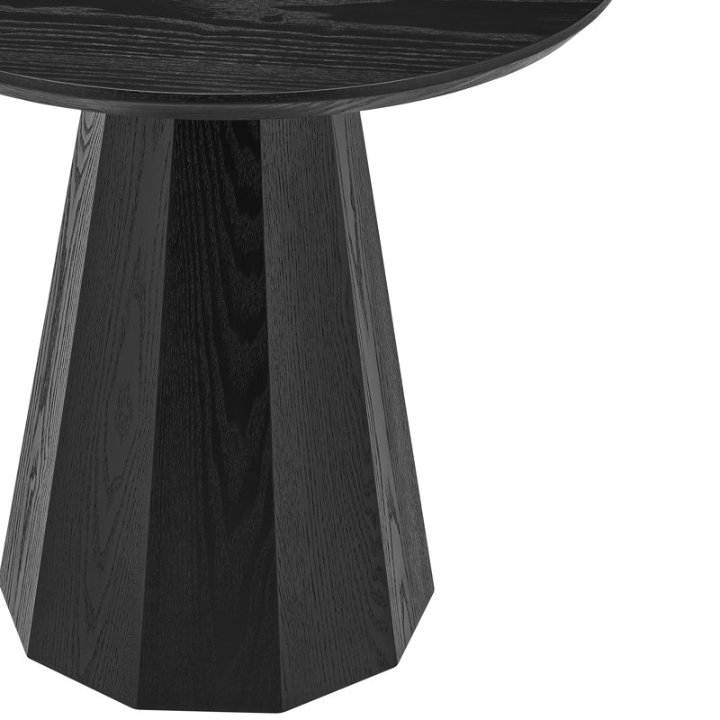 Table d'appoint ronde Chasse en noir, Noir