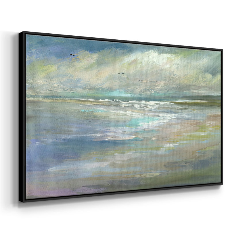 Beach Light I, reproduction d'art sur toile, H 17 po x l 25 po x P 2 po, Noir