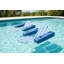 Radeau de piscine inclinable flottant rétro rétro robuste Poolmaster Caribbean avec porte-boissons et tissu toutes saisons, paquet de 2