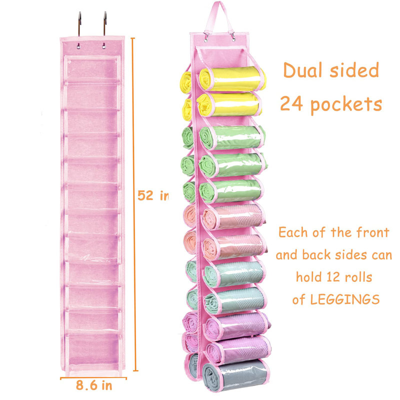 Porte-rouleau pliable pour vêtements, Rose