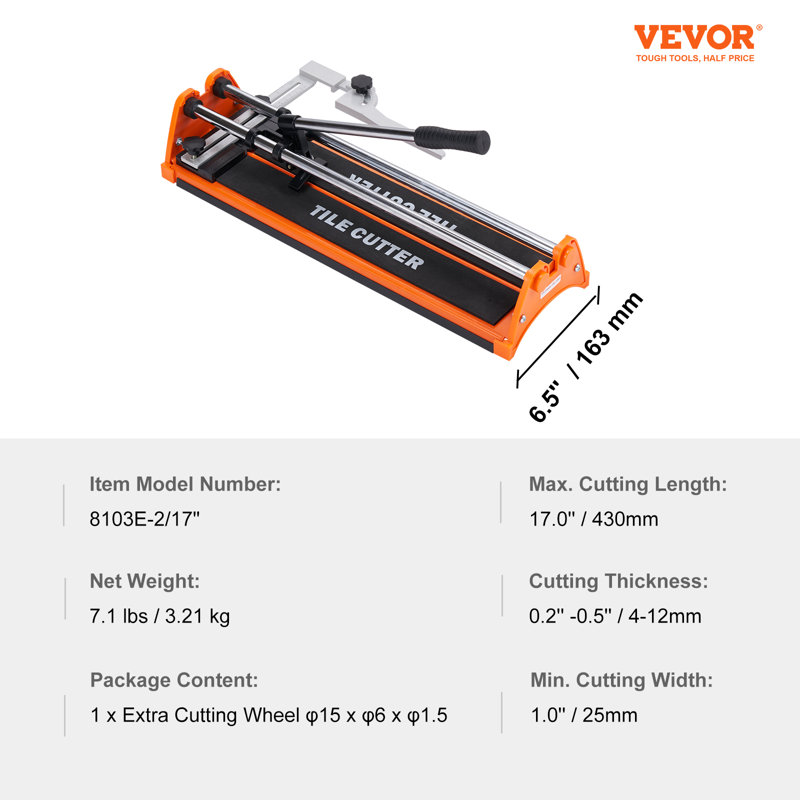 Tile Cutting Machine ( 9.8" H x 21.8" W x 6.5" D)