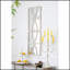 Miroirs muraux rectangulaires en bois avec cadre blanc vieilli, parfait pour un décor moderne et rustique