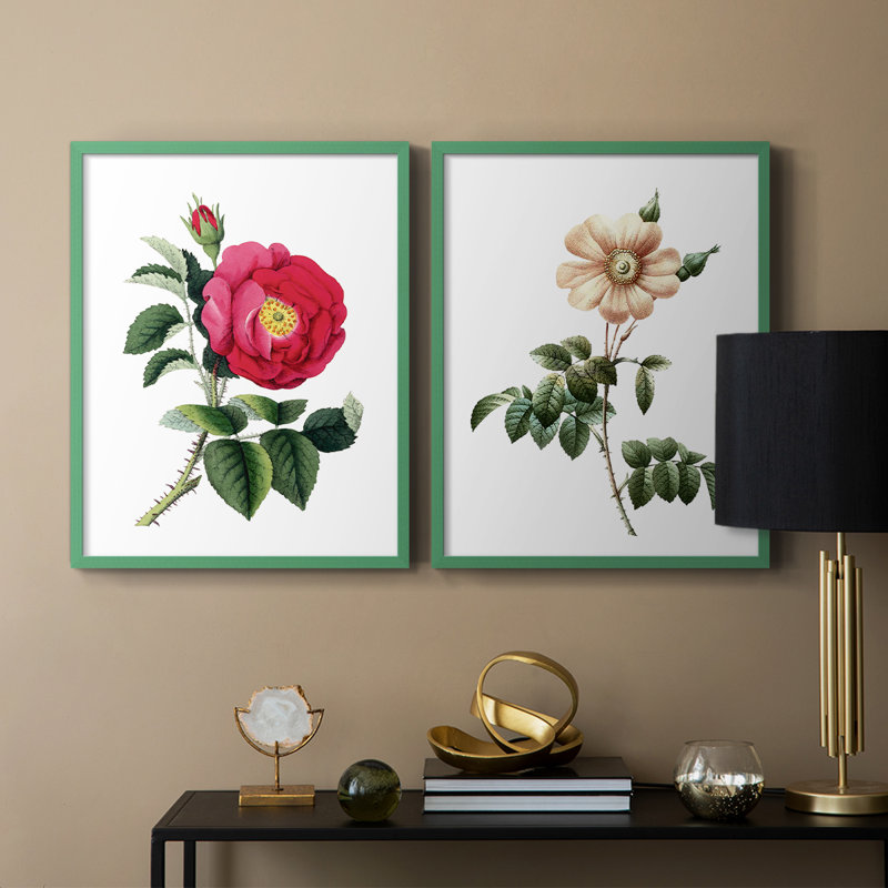 «Botanical Beauty I», reproduction encadrée de qualité supérieure - prête à être accrochée - aucun clou requis - aucun clou requis