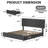 Bed Frame With 4 Storage Drawers, Linen Upholstered Platform Bed Frame With Headboard And Footboard-595089390-595089384